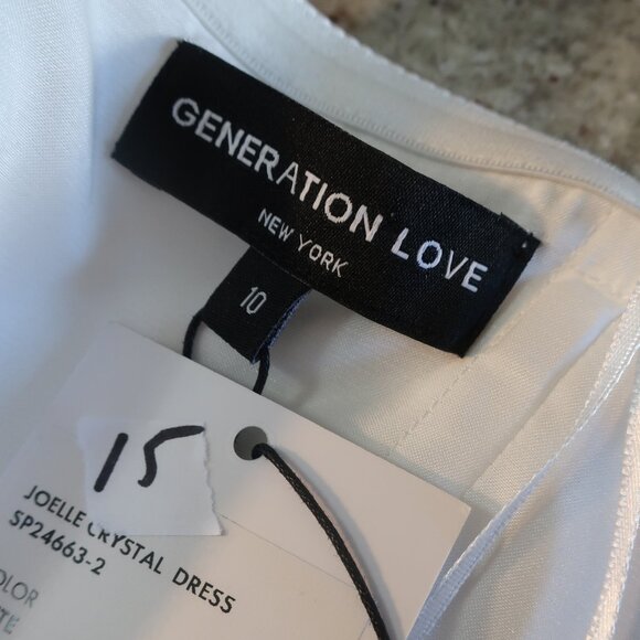 NWI Womens Generation Love Joelle Crystal White Strapless Mini Dress 10 - Picture 14 of 15